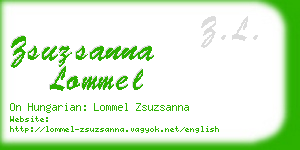 zsuzsanna lommel business card